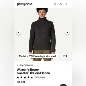 Patagonia Women's 1/4-Zip Fleece Sweater